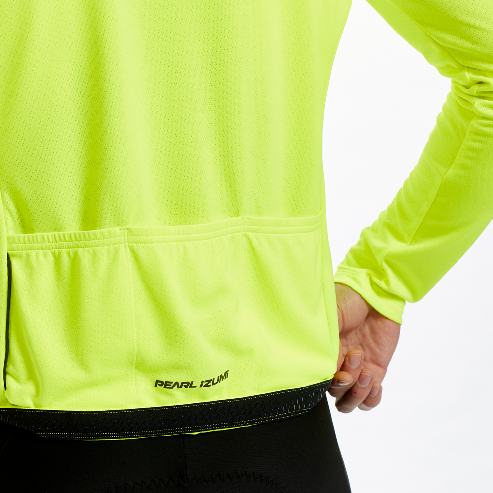 Pearl Izumi Quest LS Jersey- Screaming Yellow - The Bike Place